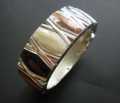 BRACELET BY ZAWADI BROWN & CREAM ON CHROME