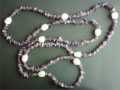 NECKLACE ROSE QUARTZ & PURPLE QUARTZ CHIPS NECKLACE 13cm LENGTH