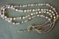 NECKLACE by EAST DYED PEARLS & GLASS BEADING on DOUBLE CORD