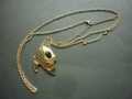 NECKLACE ANGEL FISH PENDANT GOLD TONED ON CHAIN 80cm