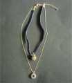 PENDANT BY M&S TWO STRAND GOLD TONED DESIGN