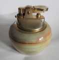VINTAGE ONYX ROUND TABLE LIGHTER WITH VARIABLE FLAME ADJUSTER