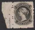 Nova Scotia SG9 1860 1c Jet Black Marginal M/M
