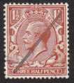 KGV 1.5d Brown Single Stroke Pre-cancel MNH