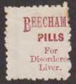 New Zealand 1891 6d Underprint Beecham Pills