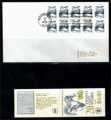 USA 1982 BIG HORNED SHEET FDC + COMPLETE $4 BOOKLET