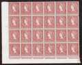 QEII SG613a 2d Brown 2 Band Cylinder 25 No Dot Block 24 MNH
