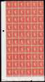 SG610 1960 1/2d Orange Cylinder 1 No Dot Green Phosphor Quarter Sheet MNH